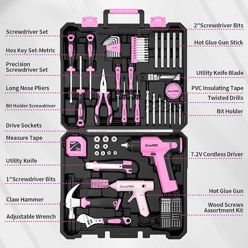 PinkCraft™ 188-Piece Tool Set